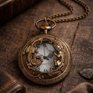 Vintage Bronze Pocket Watch #543